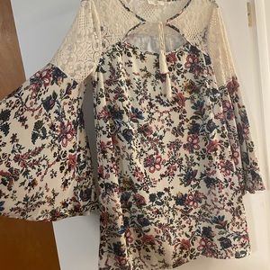 Boutique floral shift mini dress